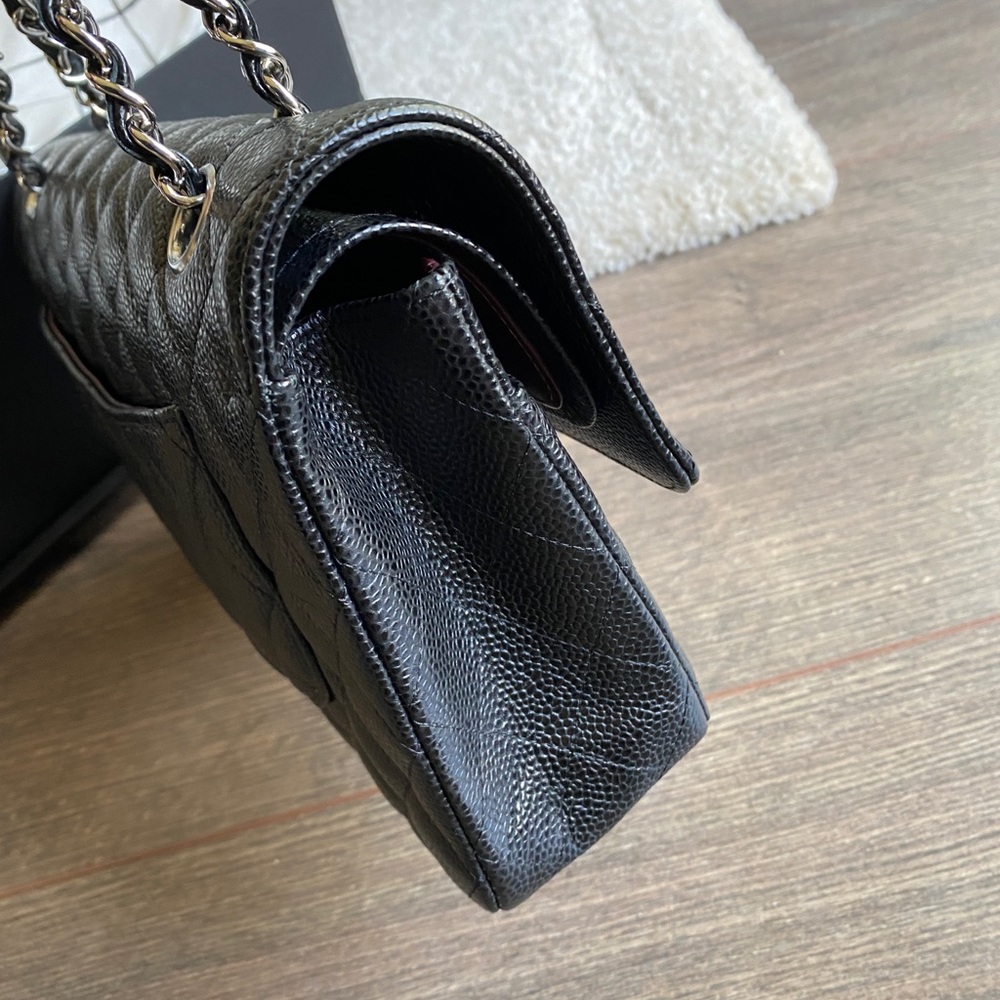 SOLD Chanel medium classic double flap in caviar - Picture 8 of 12